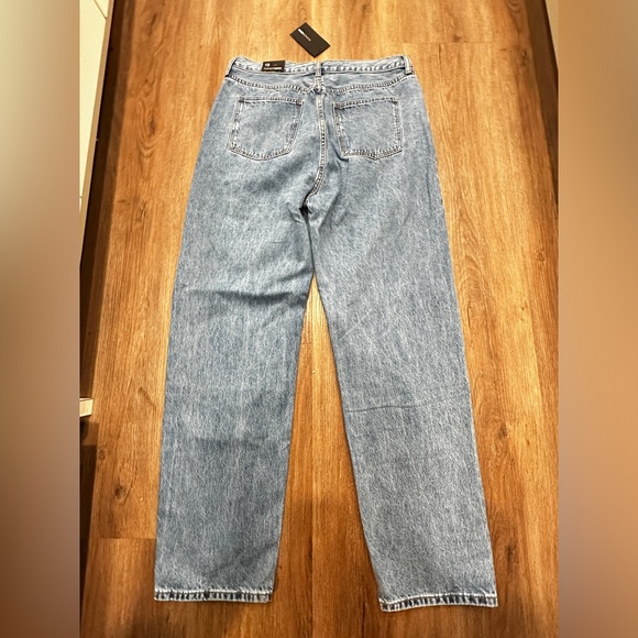 Fashion Nova Crossover Waist Cotton Light Wash Jeans Blue Size 15 NWT - Picture 7 of 11